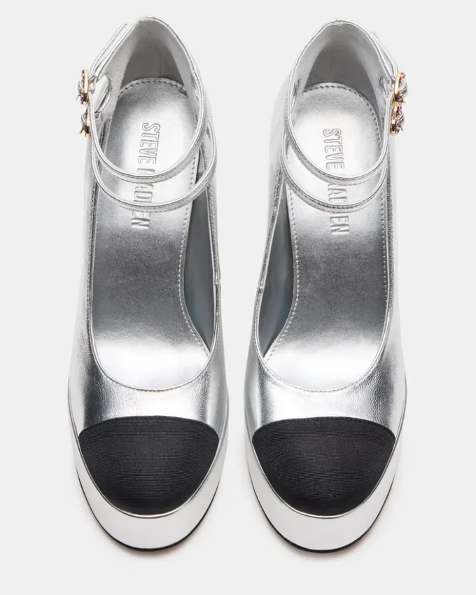 Peyton Silver Leather