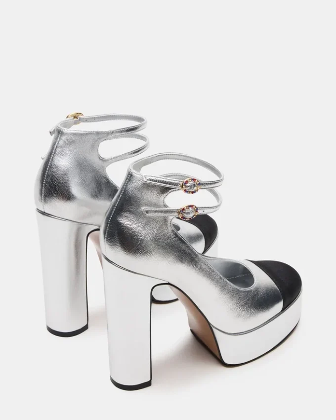 Peyton Silver Leather