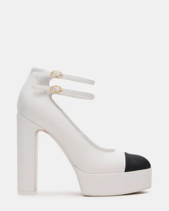 Peyton White Leather