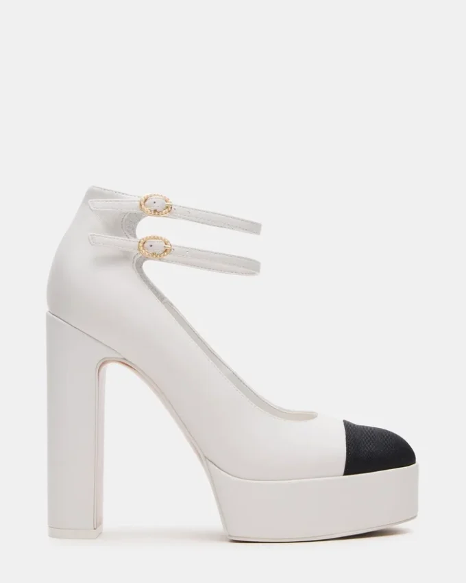 Peyton White Leather