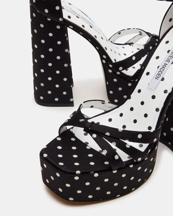 Retro White/Black Polka Dot