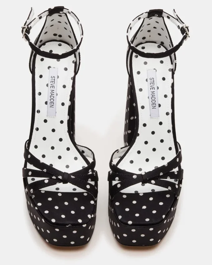 Retro White/Black Polka Dot