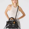 Riggs Bag Embellished Black Distressed Riggs Bag Embellished Black Distressed