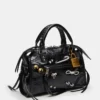 Riggs Bag Embellished Black Distressed Riggs Bag Embellished Black Distressed