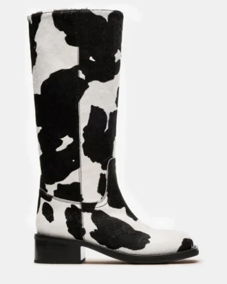 Riggs Black Cow Print