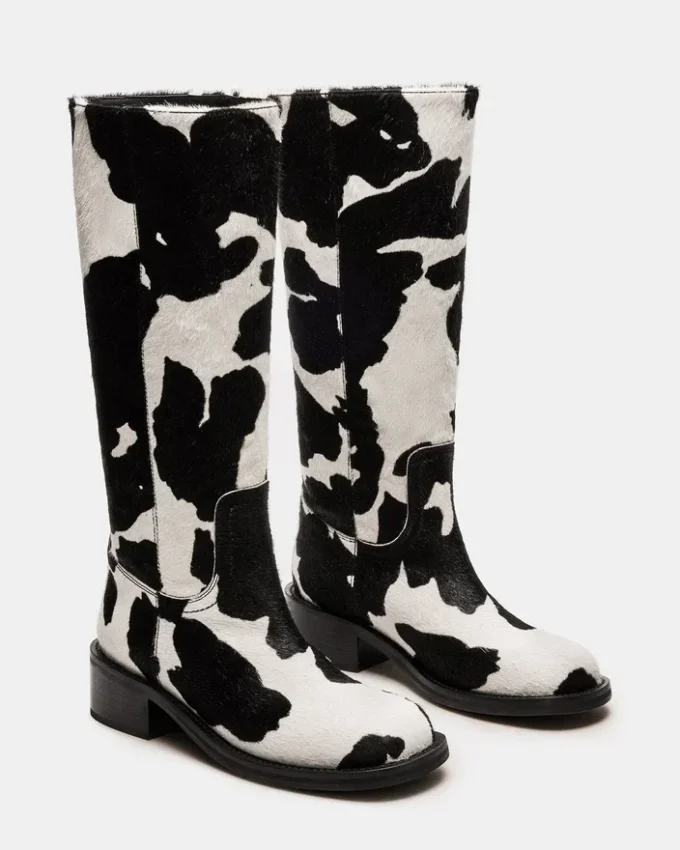 Riggs Black Cow Print