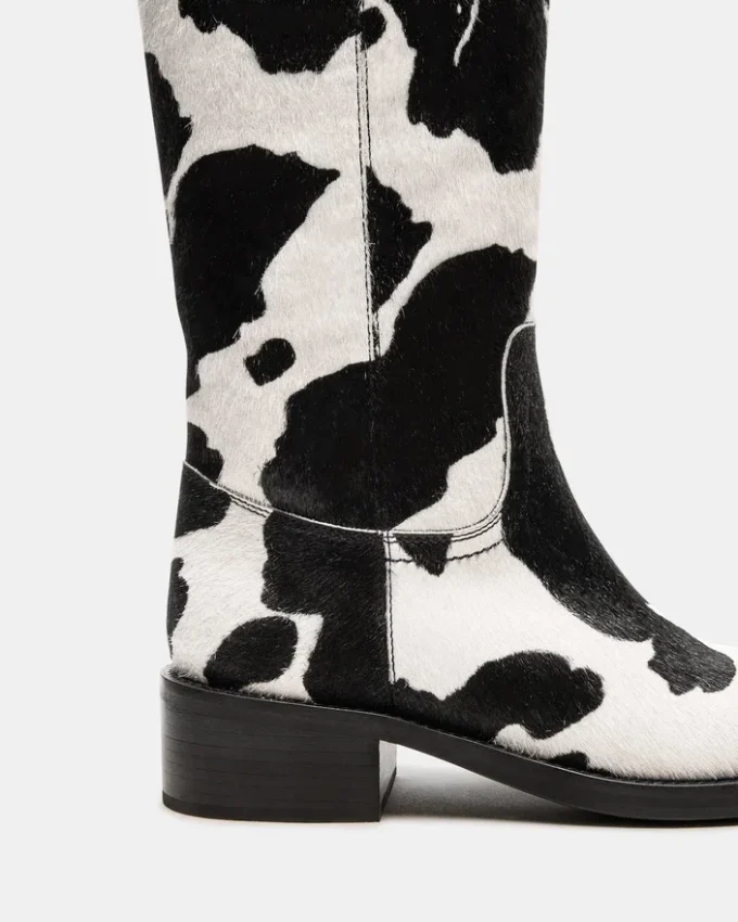 Riggs Black Cow Print