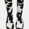 Riggs Black Cow Print