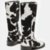Riggs Black Cow Print