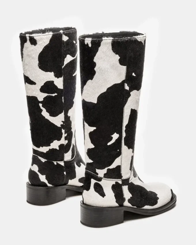 Riggs Black Cow Print