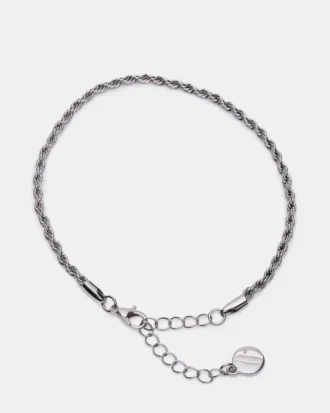 Rope Chain Anklet Silver