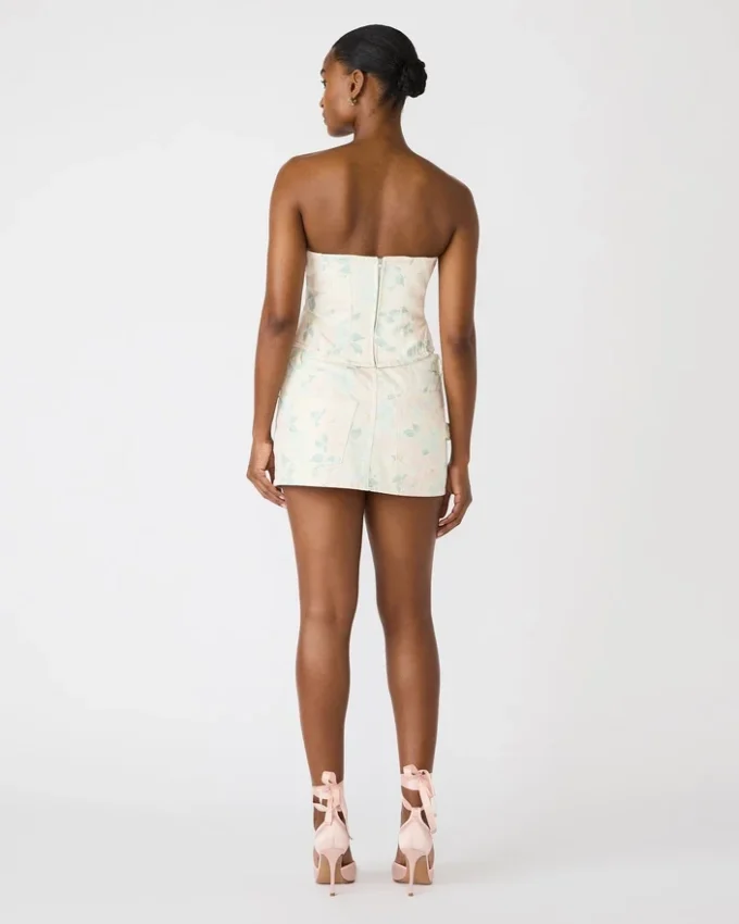 Roselia Corset Top Peach Beige Roselia Corset Top Peach Beige