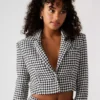 Rupi Cropped Blazer Black/White Rupi Cropped Blazer Black/White