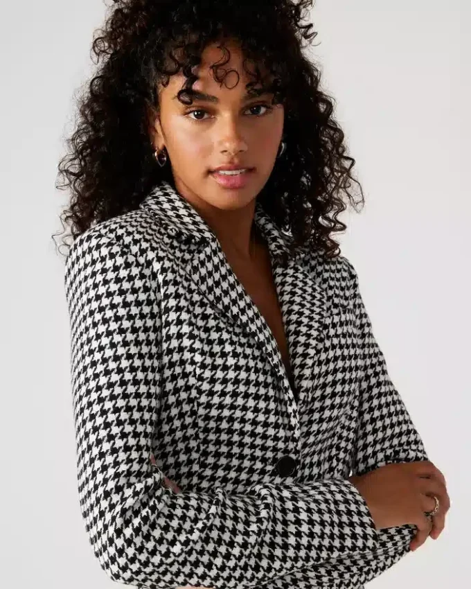 Rupi Cropped Blazer Black/White Rupi Cropped Blazer Black/White