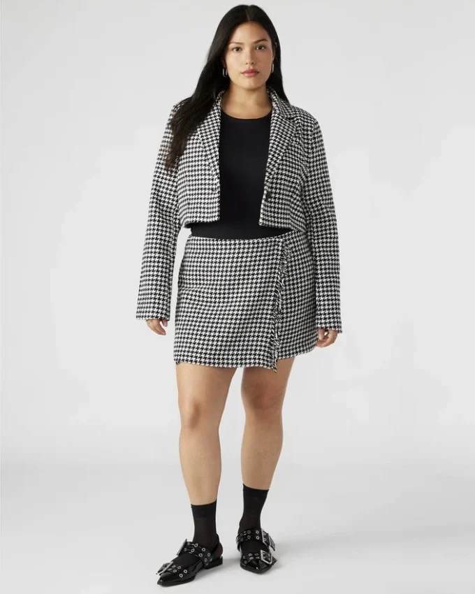 Rupi Cropped Blazer Black/White Rupi Cropped Blazer Black/White