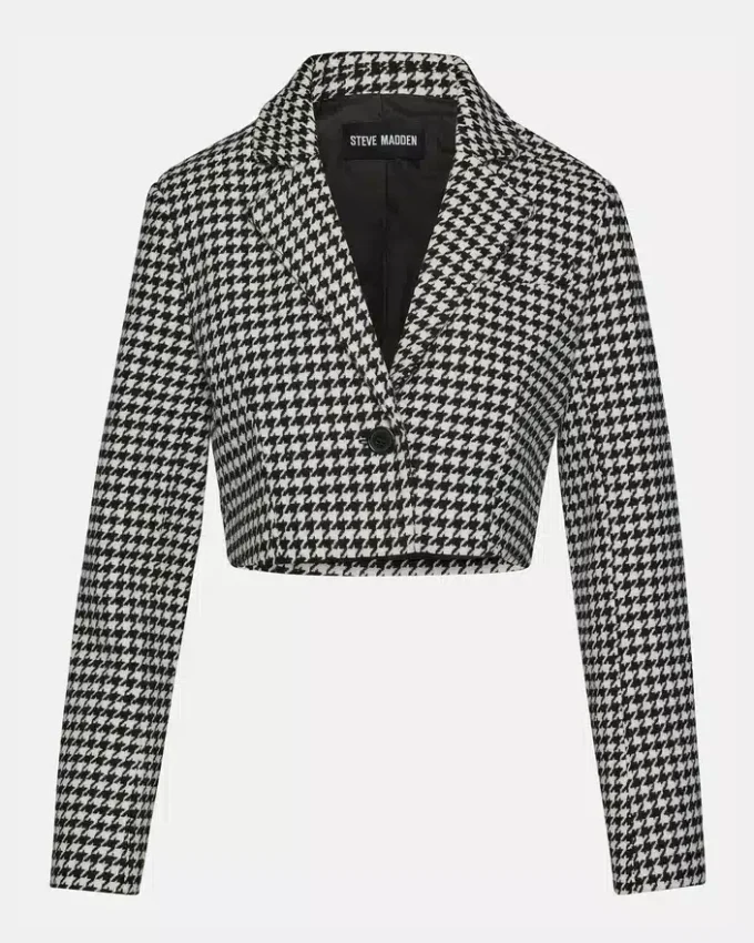 Rupi Cropped Blazer Black/White Rupi Cropped Blazer Black/White