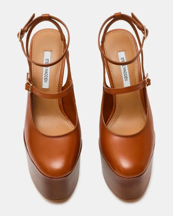 Scotlyn Stacked Tan Leather