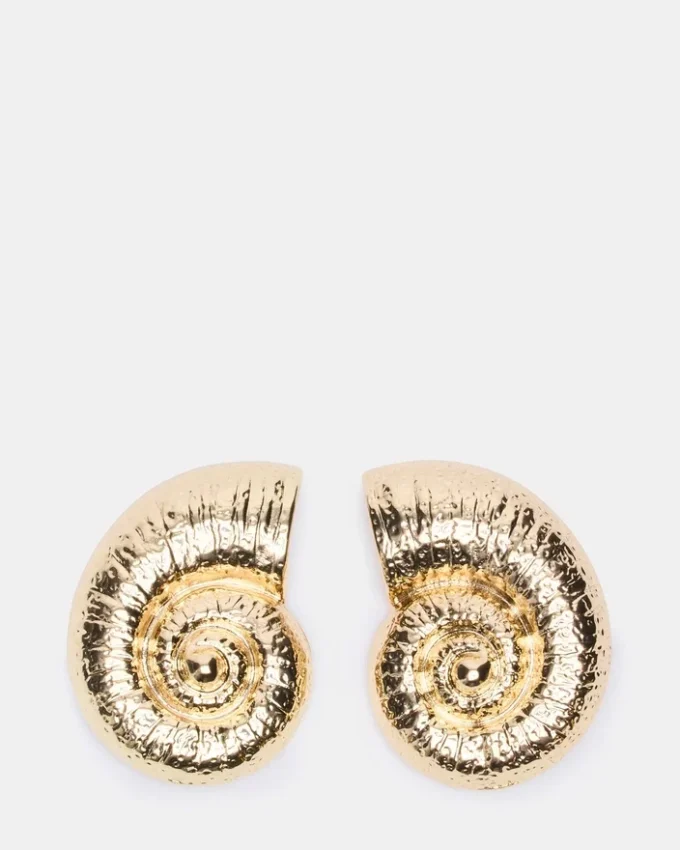 Seashell Shaped Earrings Gold Seashell Shaped Earrings Gold