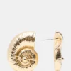 Seashell Shaped Earrings Gold Seashell Shaped Earrings Gold