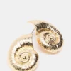 Seashell Shaped Earrings Gold Seashell Shaped Earrings Gold