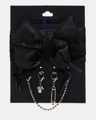 Shoe Laces and Charms Black