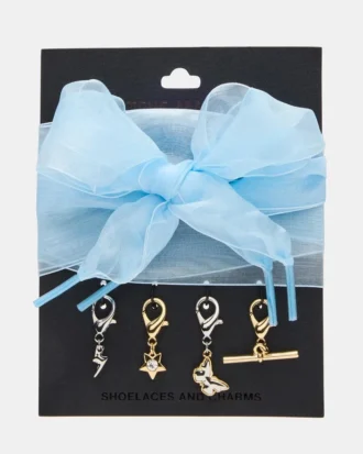 Shoe Laces and Charms Blue