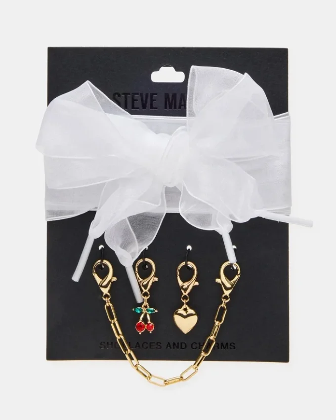 Shoe Laces and Charms White