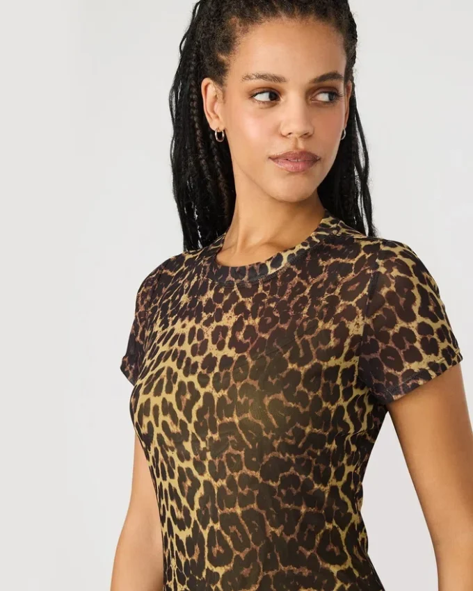 Short Sleeve Hailee Dress Hot Spots Print Short Sleeve Hailee Dress Hot Spots Print