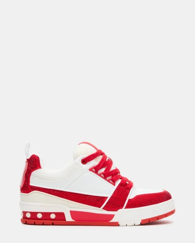 Skater Red/White Rhinestones Skater Red/White Rhinestones