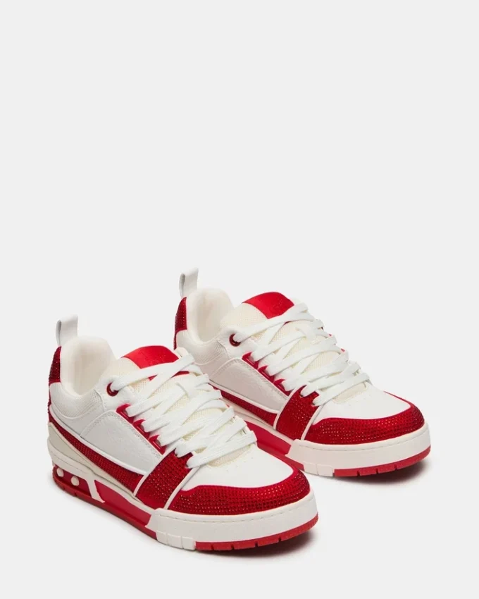 Skater Red/White Rhinestones Skater Red/White Rhinestones