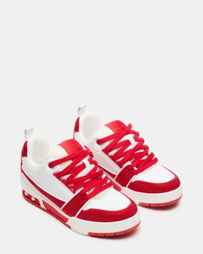 Skater Red/White Rhinestones Skater Red/White Rhinestones