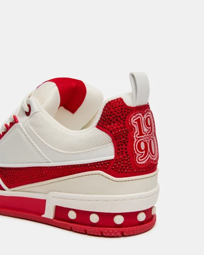 Skater Red/White Rhinestones Skater Red/White Rhinestones