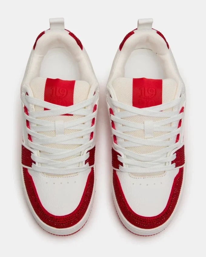 Skater Red/White Rhinestones Skater Red/White Rhinestones