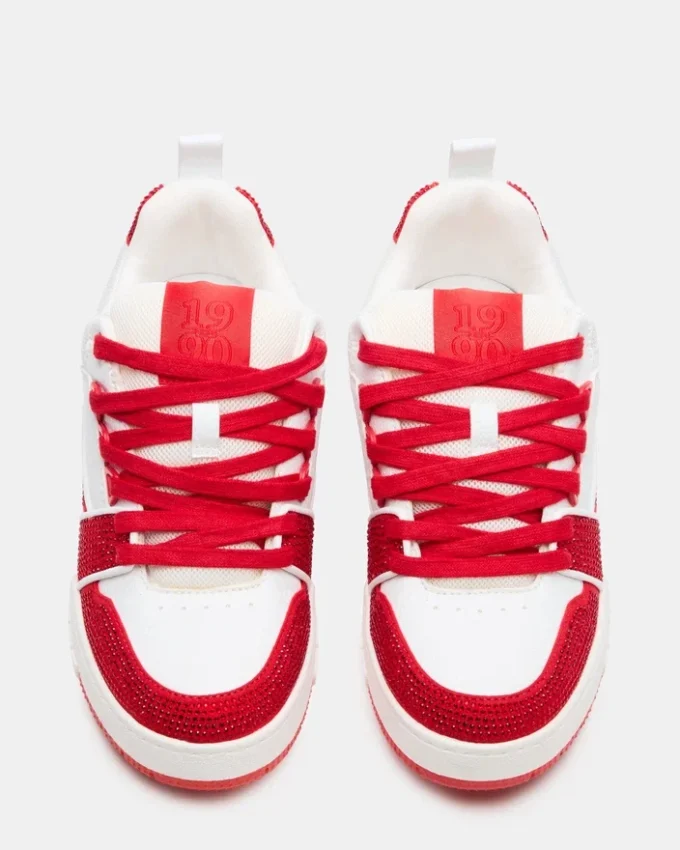 Skater Red/White Rhinestones Skater Red/White Rhinestones