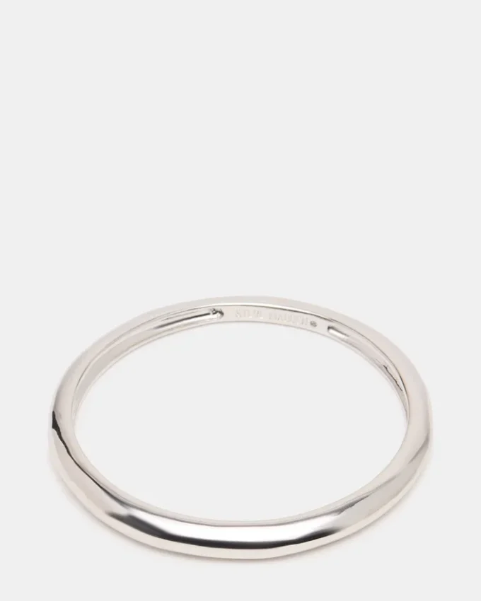 Skinny Bangle Band Bracelet Silver