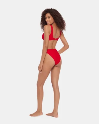 Sleek ‘N Chic High Waisted Bikini Bottom Cherry Sleek ‘N Chic High Waisted Bikini Bottom Cherry