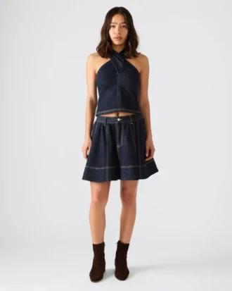 Sloan Denim Skirt Ink