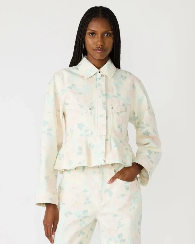 Sloan Floral Jacket Peach Beige Sloan Floral Jacket Peach Beige