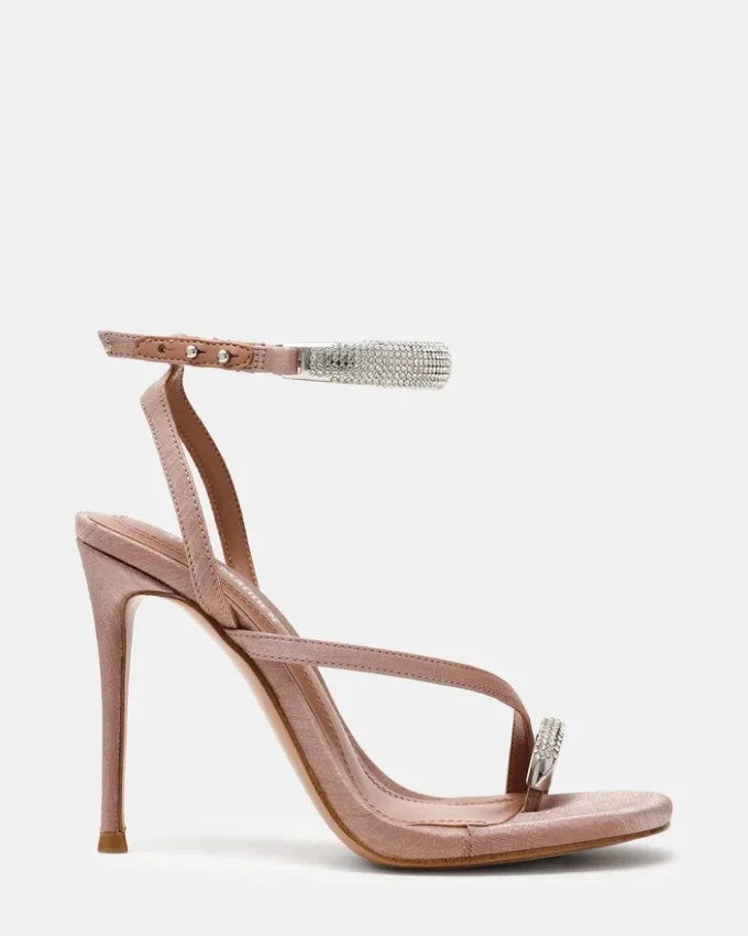 Tia Rhinestones Mocha Satin Tia Rhinestones Mocha Satin