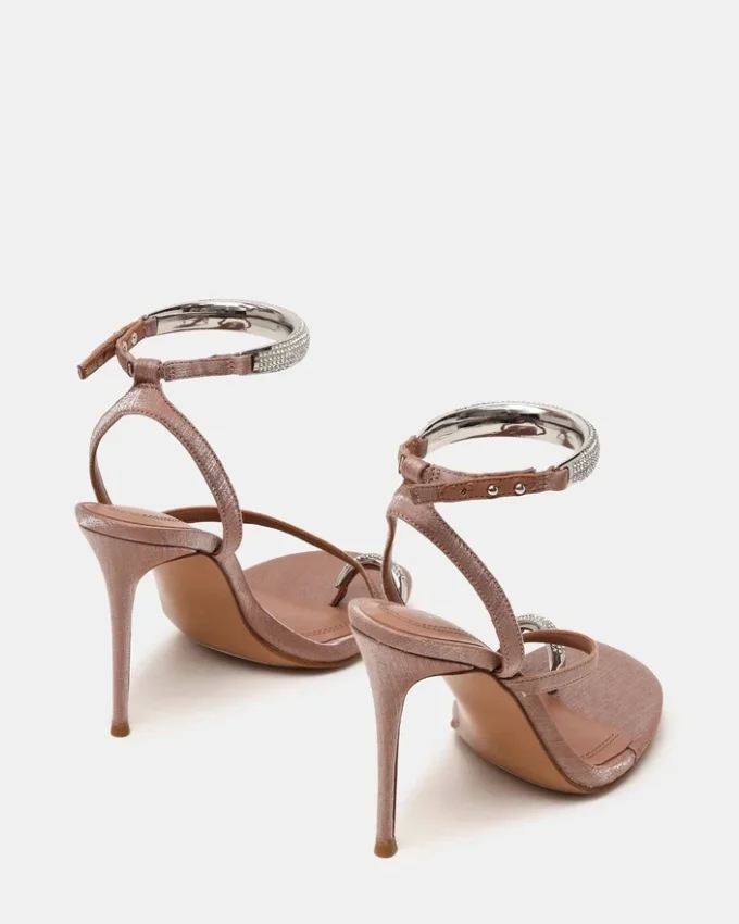 Tia Rhinestones Mocha Satin Tia Rhinestones Mocha Satin