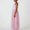 Tiered Tulle Gown Dawn Pink Tiered Tulle Gown Dawn Pink