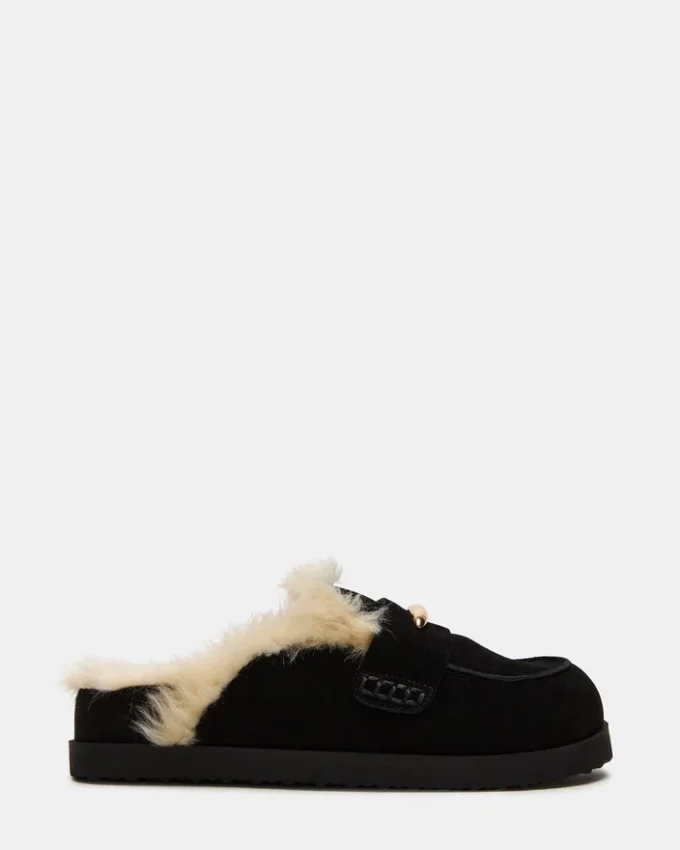 Tobin Faux Fur Black Suede Tobin Faux Fur Black Suede