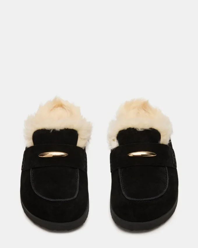 Tobin Faux Fur Black Suede Tobin Faux Fur Black Suede