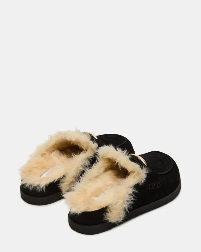 Tobin Faux Fur Black Suede Tobin Faux Fur Black Suede