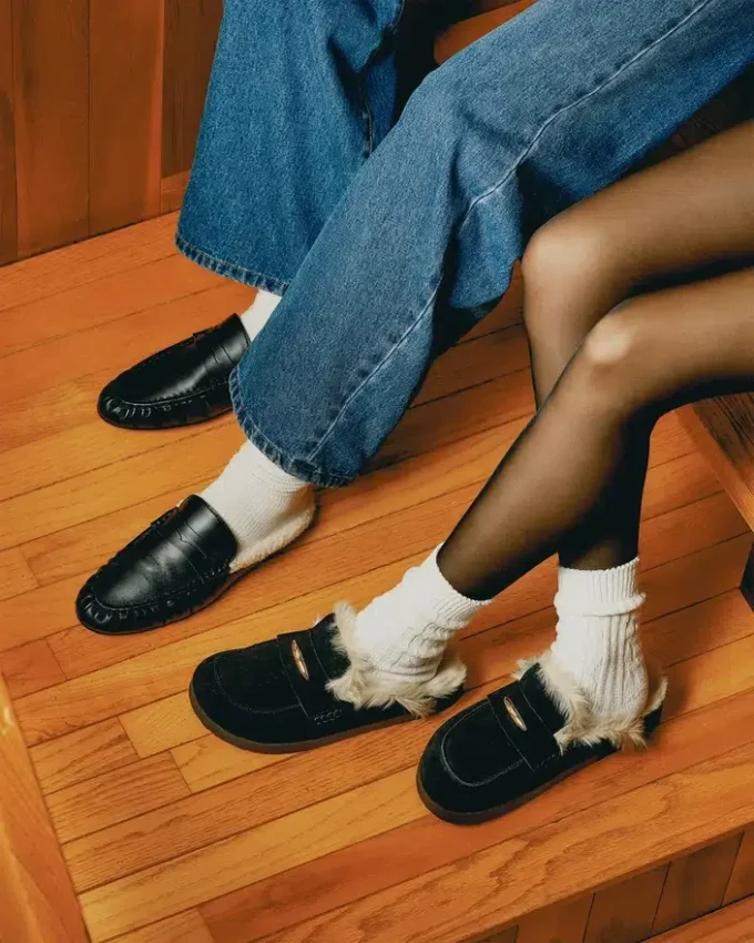 Rafe Faux Fur Black Leather Rafe Faux Fur Black Leather