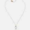 Two Tone Knot Heart Pendant Necklace
