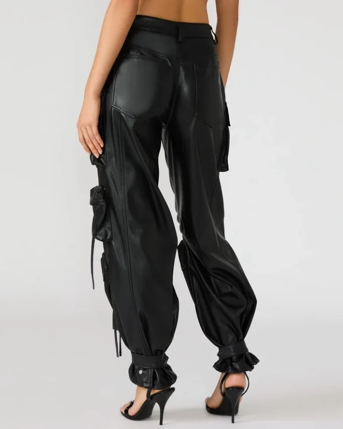 Vegan Leather Duo Pant Black