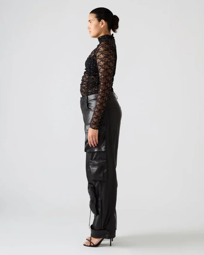 Vegan Leather Duo Pant Black