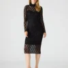 Vivienne Studded Lace Dress Black Vivienne Studded Lace Dress Black