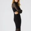 Vivienne Studded Lace Dress Black Vivienne Studded Lace Dress Black